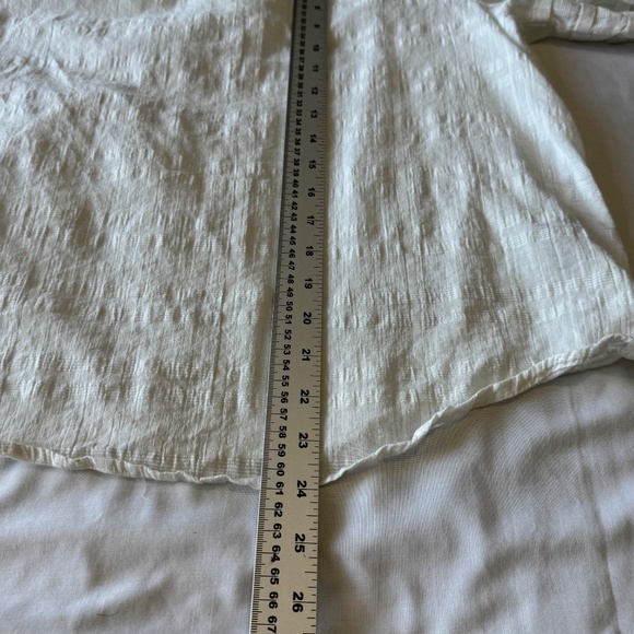 Knox Rose 1/2 Ballon Sleeve Sheer Layering V-Neck Top White Size Large Tassels - Picture 12 of 15